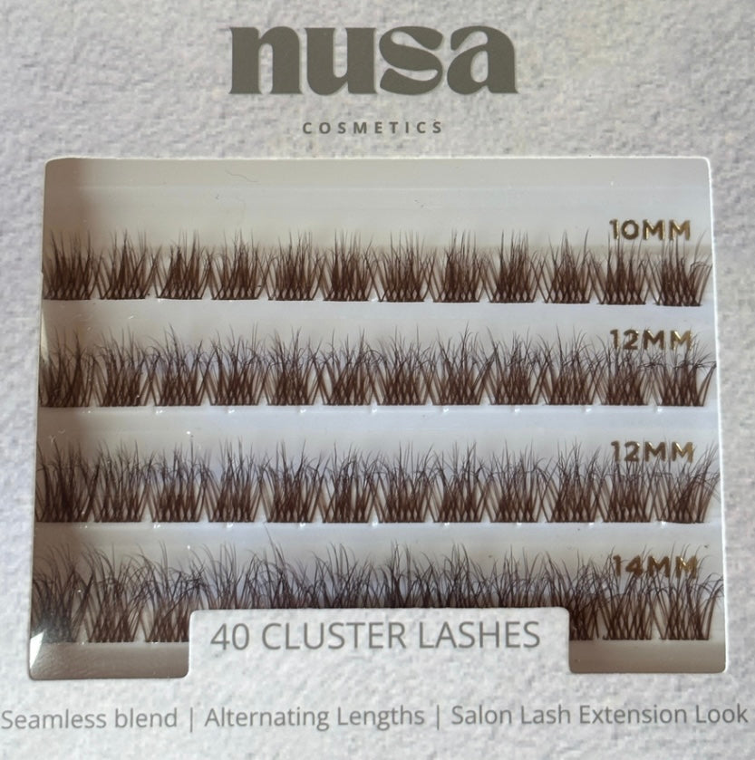 Pearl Cocoa individual cluster lashes